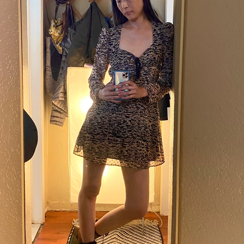 Zara Mini Bow Tie front dress
